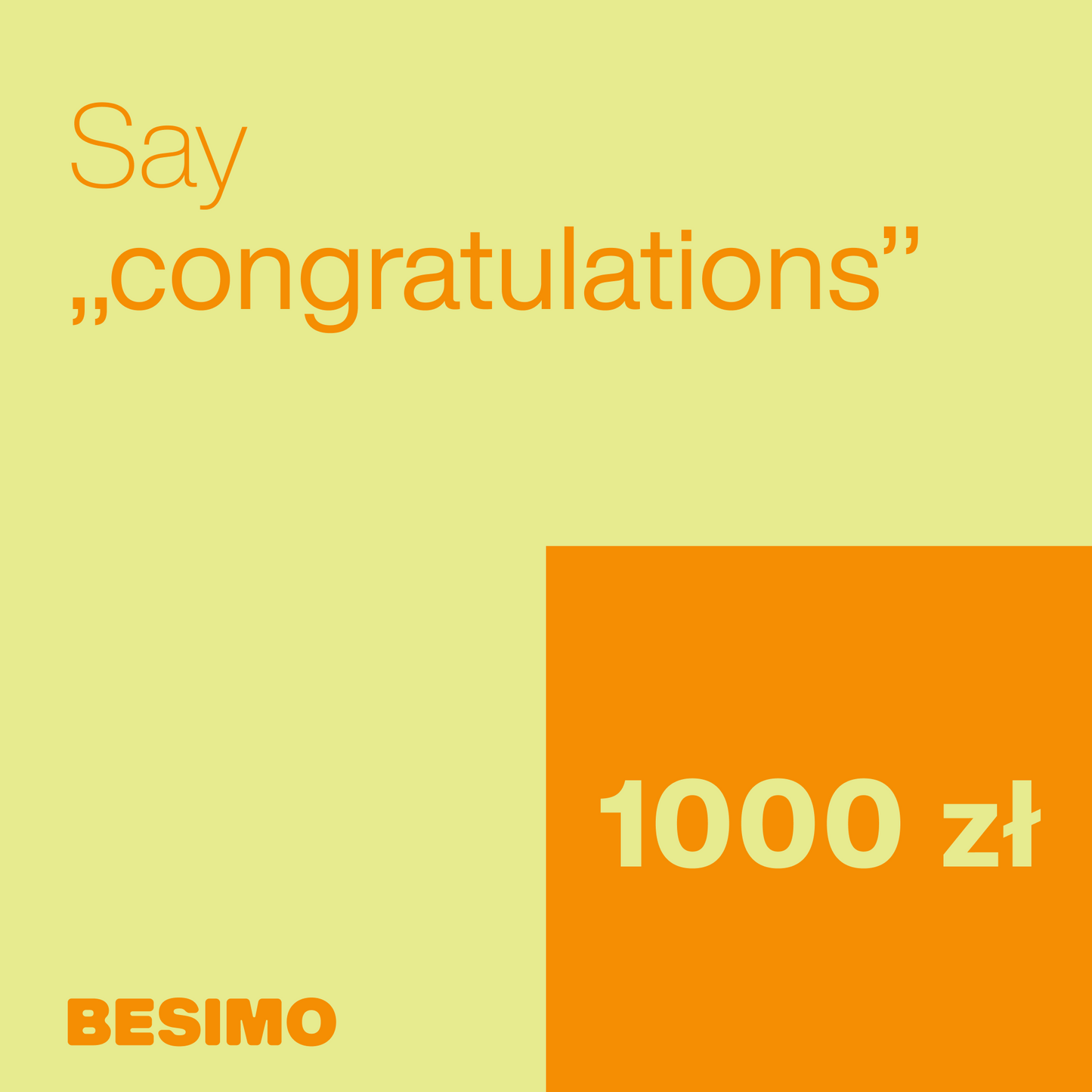 Karta podarunkowa Congratulations