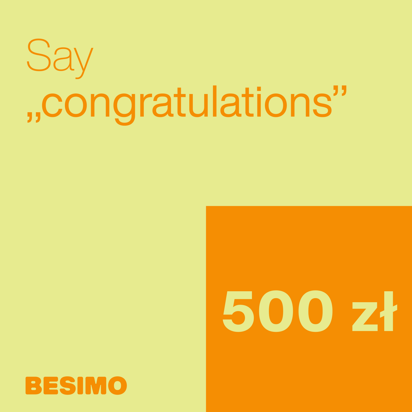 Karta podarunkowa Congratulations