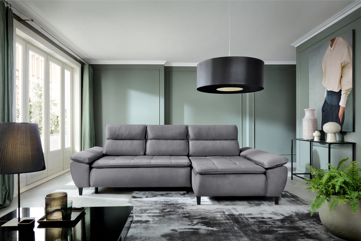 Narożnik Faro prawostronny z funkcją spania