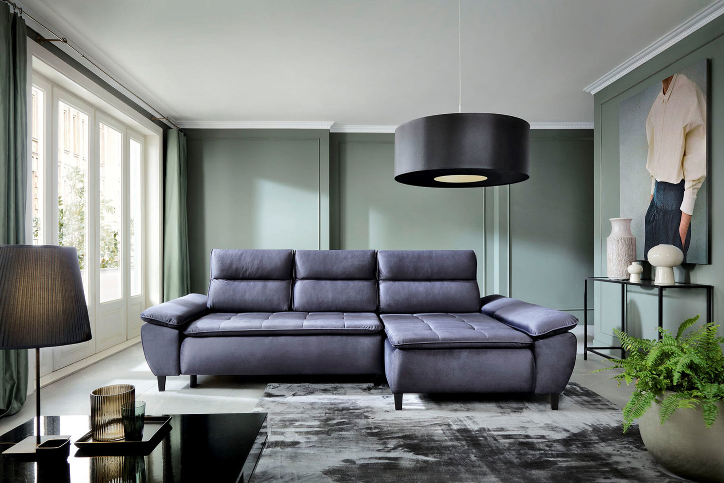 Narożnik Faro prawostronny z funkcją spania