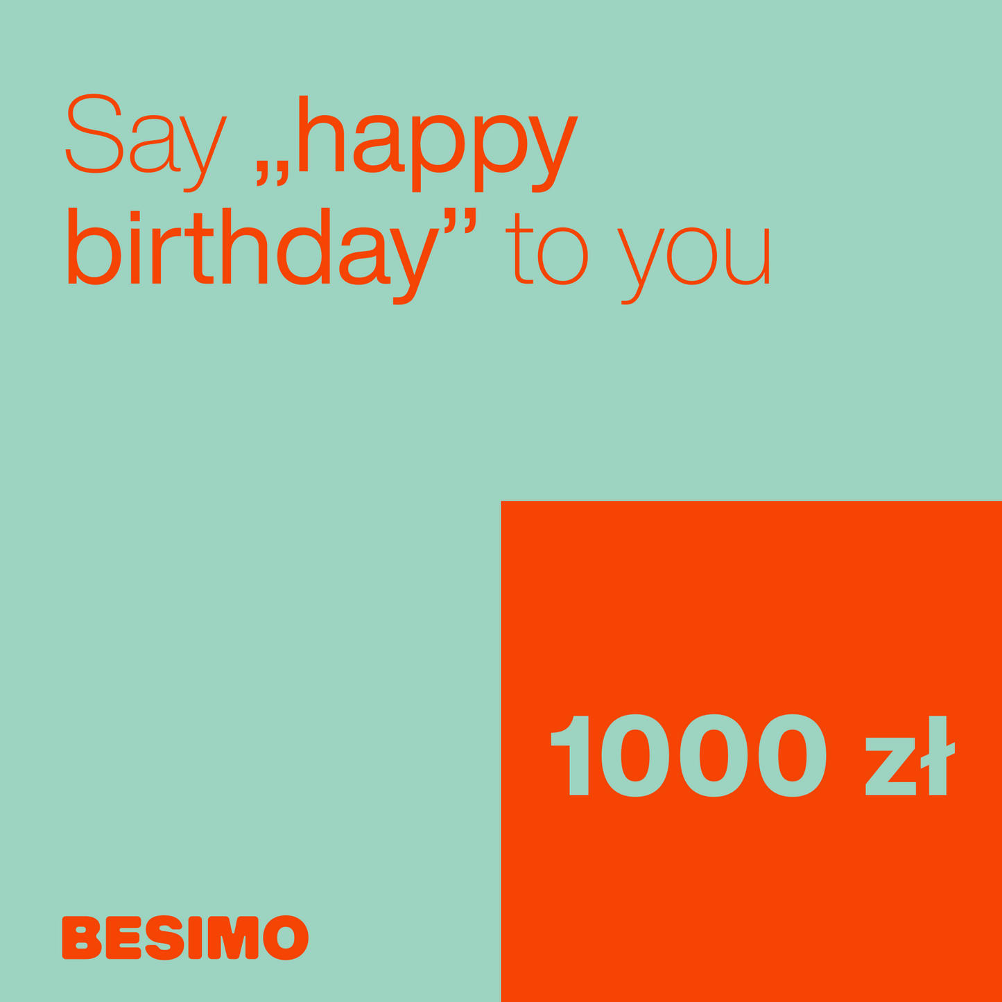 Karta podarunkowa Happy Birthday