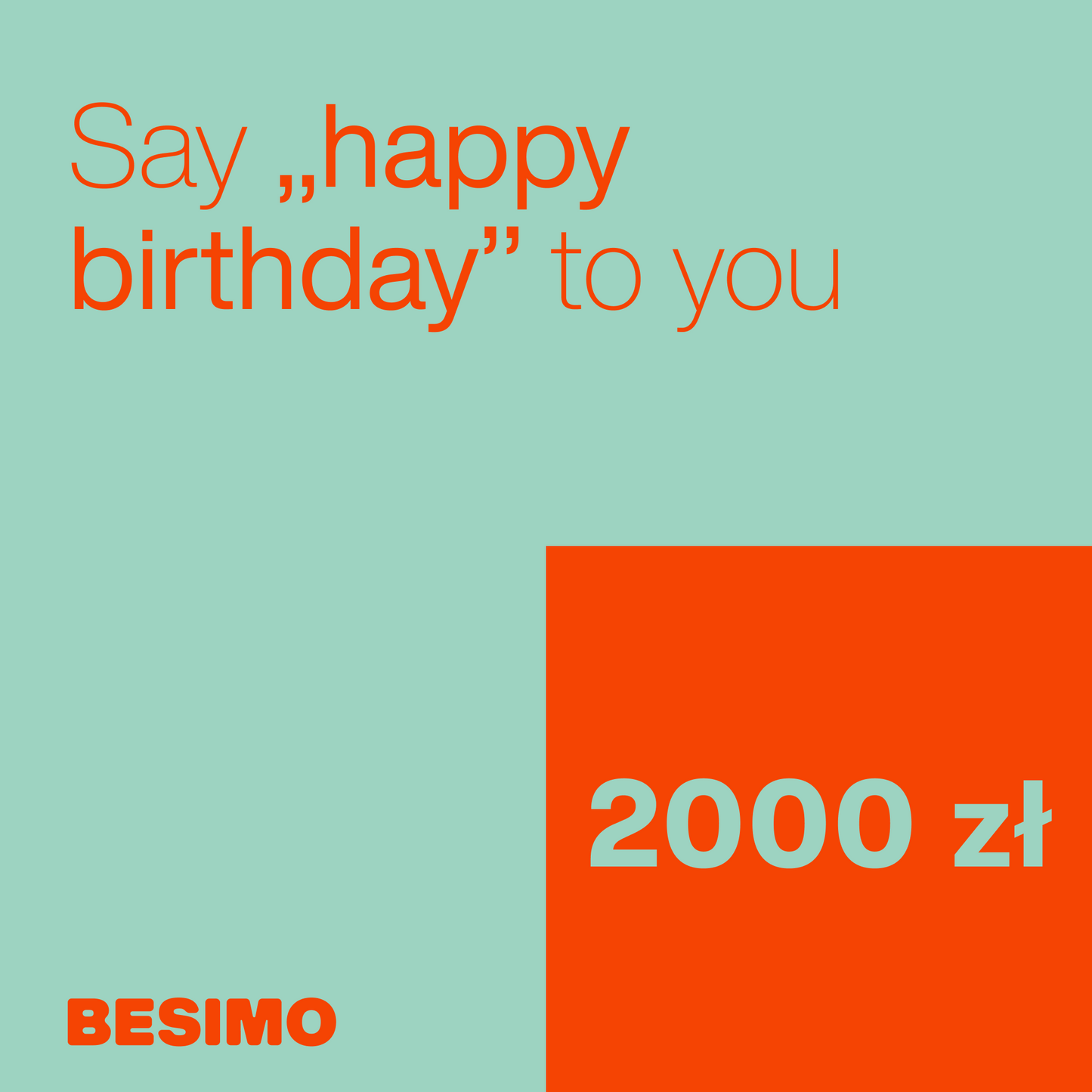 Karta podarunkowa Happy Birthday