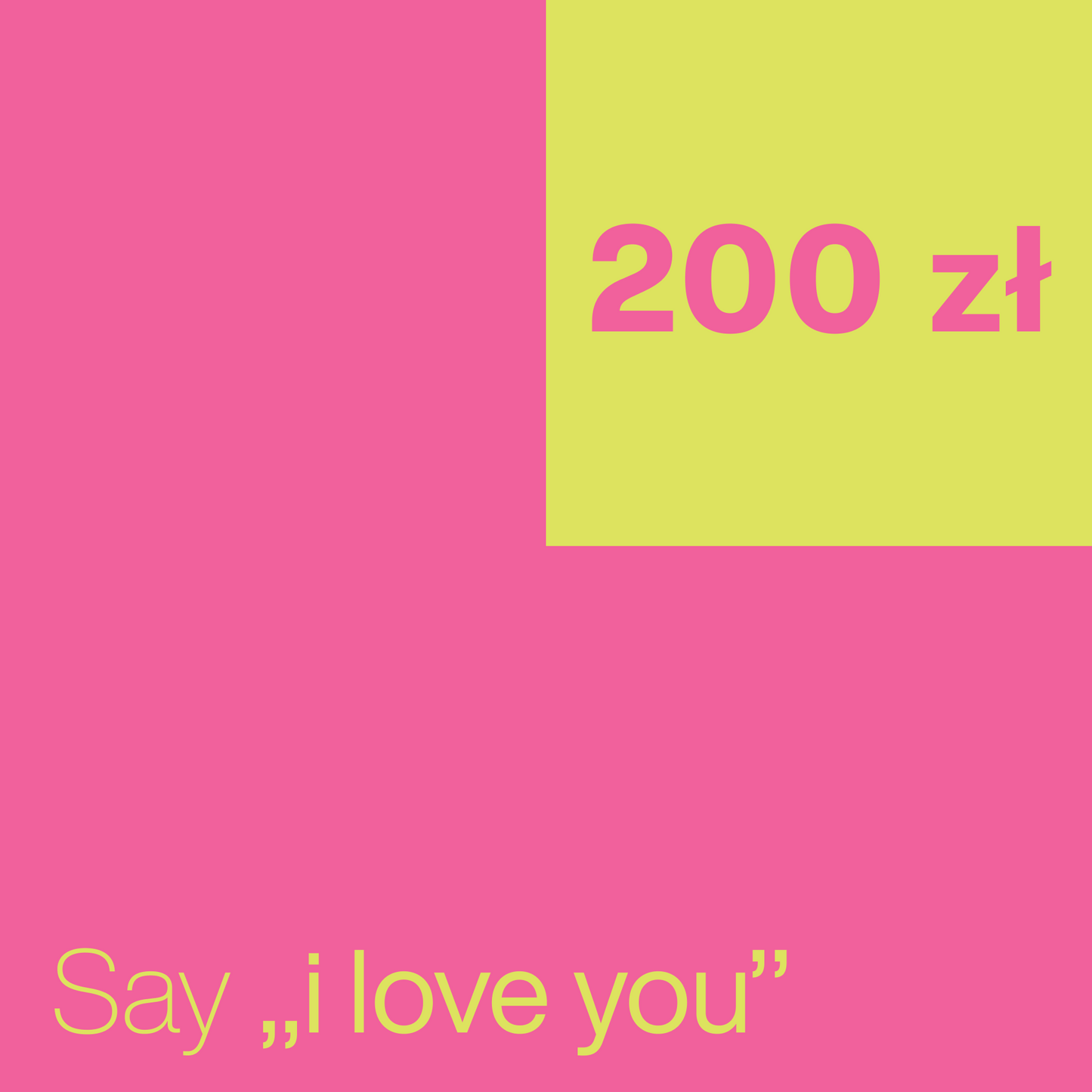 Karta podarunkowa I Love You