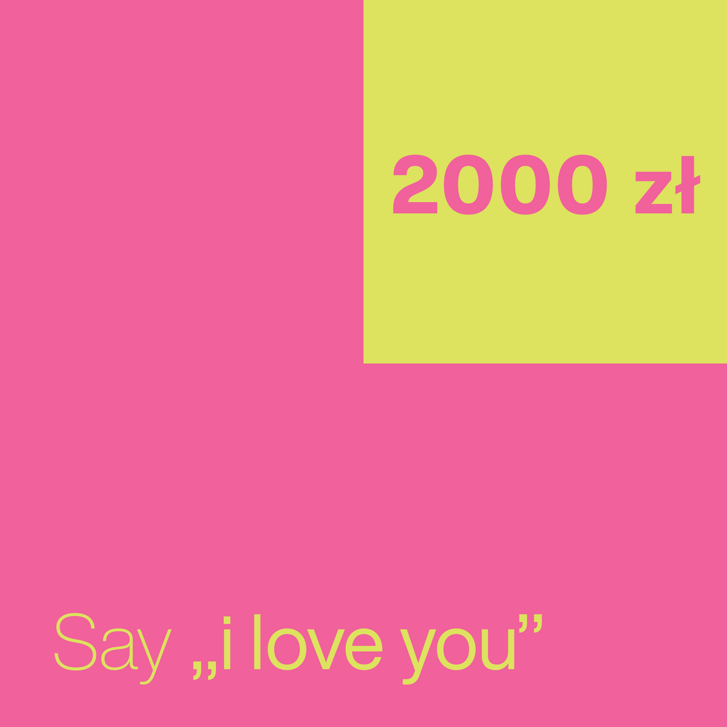 Karta podarunkowa I Love You