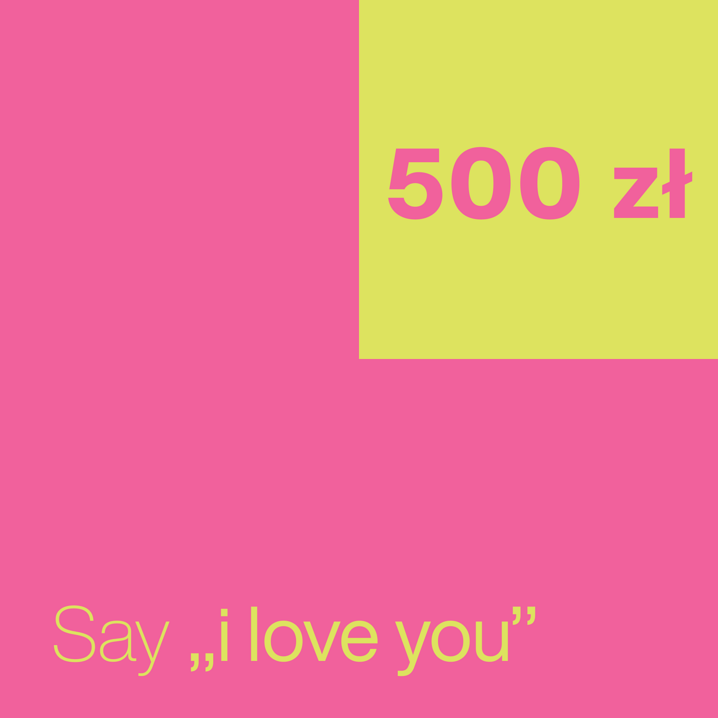 Karta podarunkowa I Love You