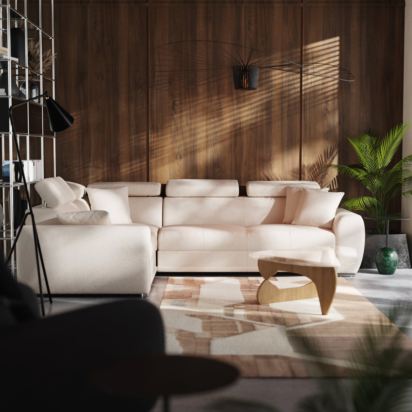 Narożnik Moon lewostronny z funkcją spania