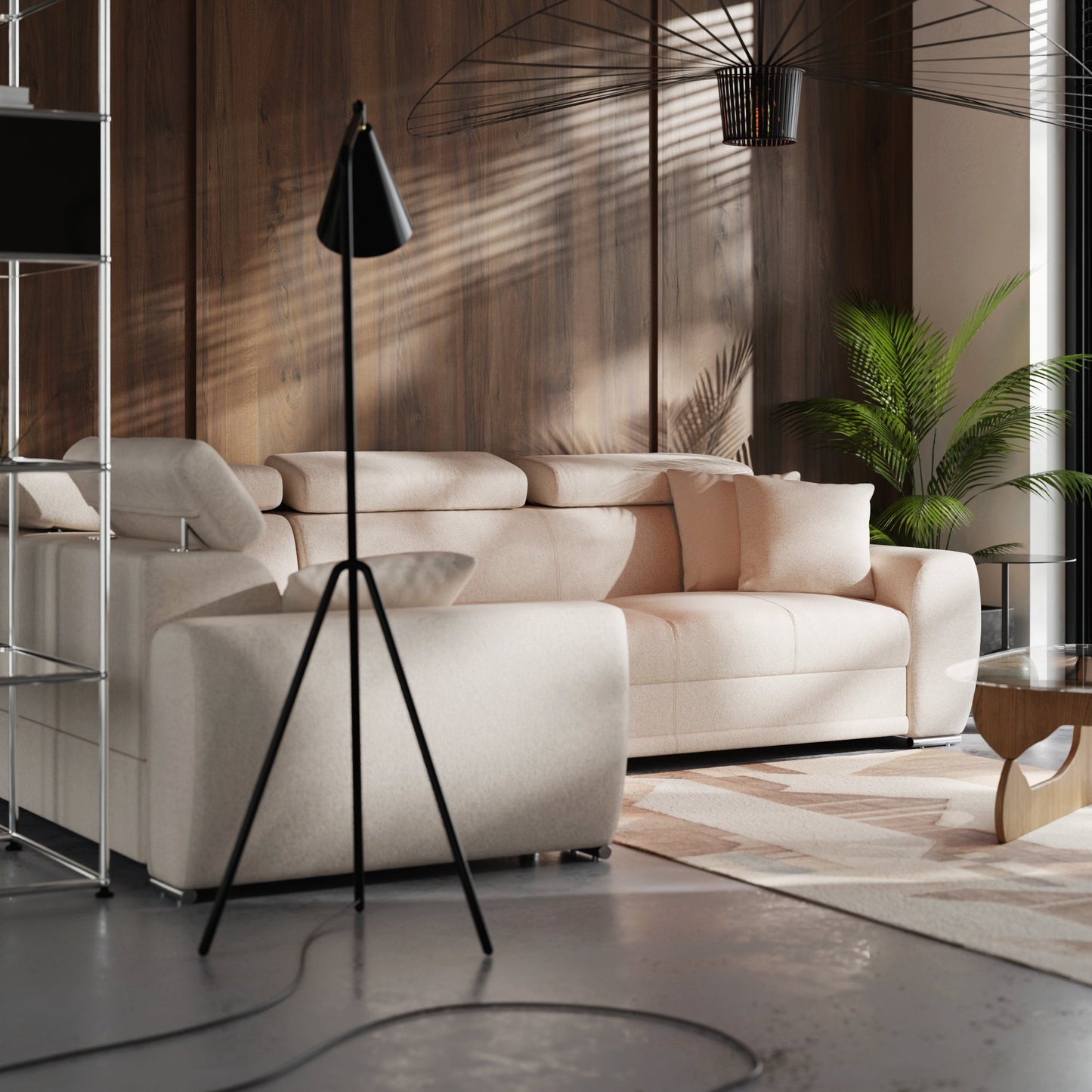 Narożnik Moon lewostronny z funkcją spania