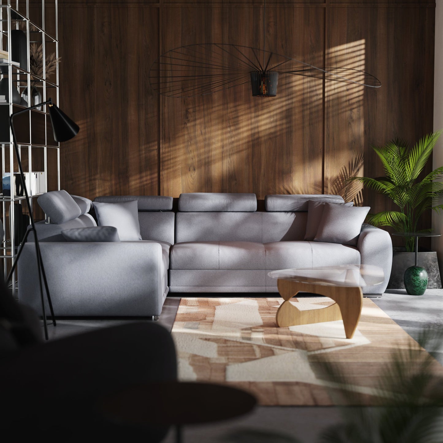 Narożnik Moon lewostronny z funkcją spania