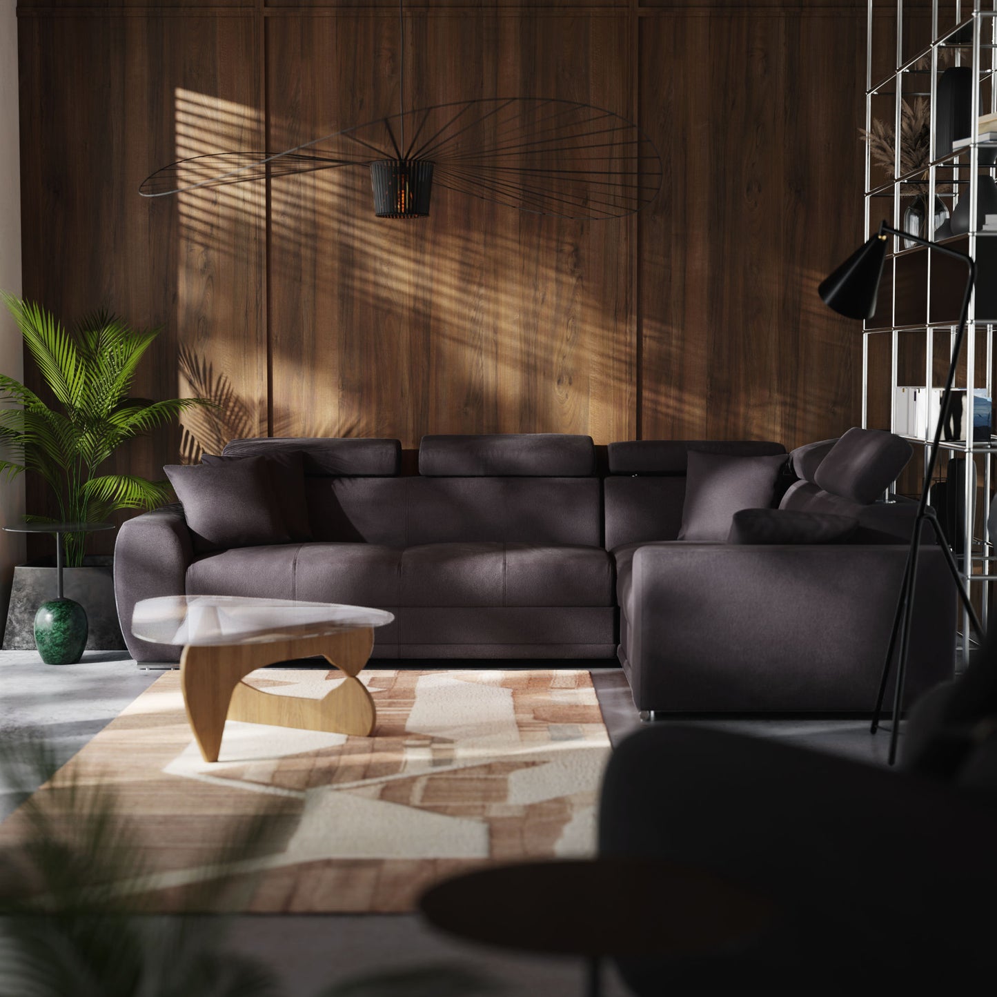 Narożnik Moon prawostronny z funkcją spania