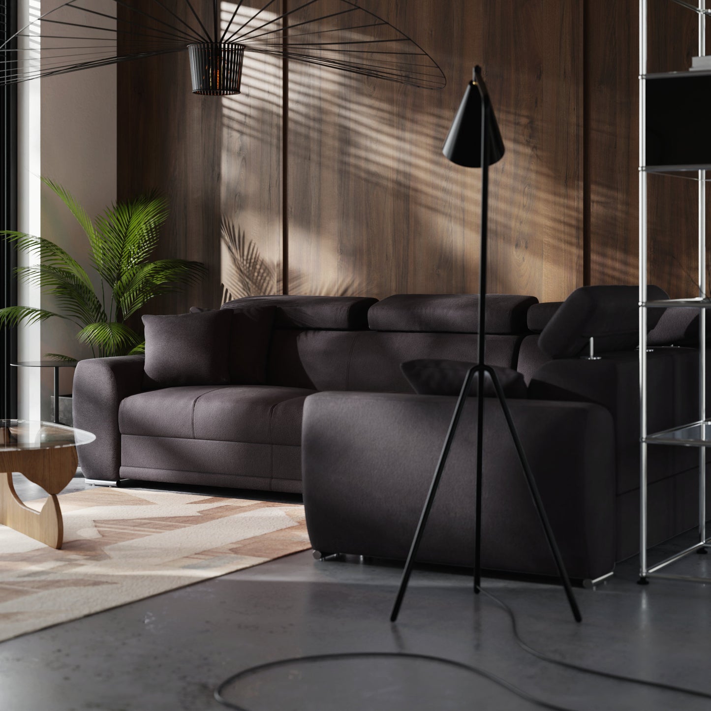 Narożnik Moon prawostronny z funkcją spania