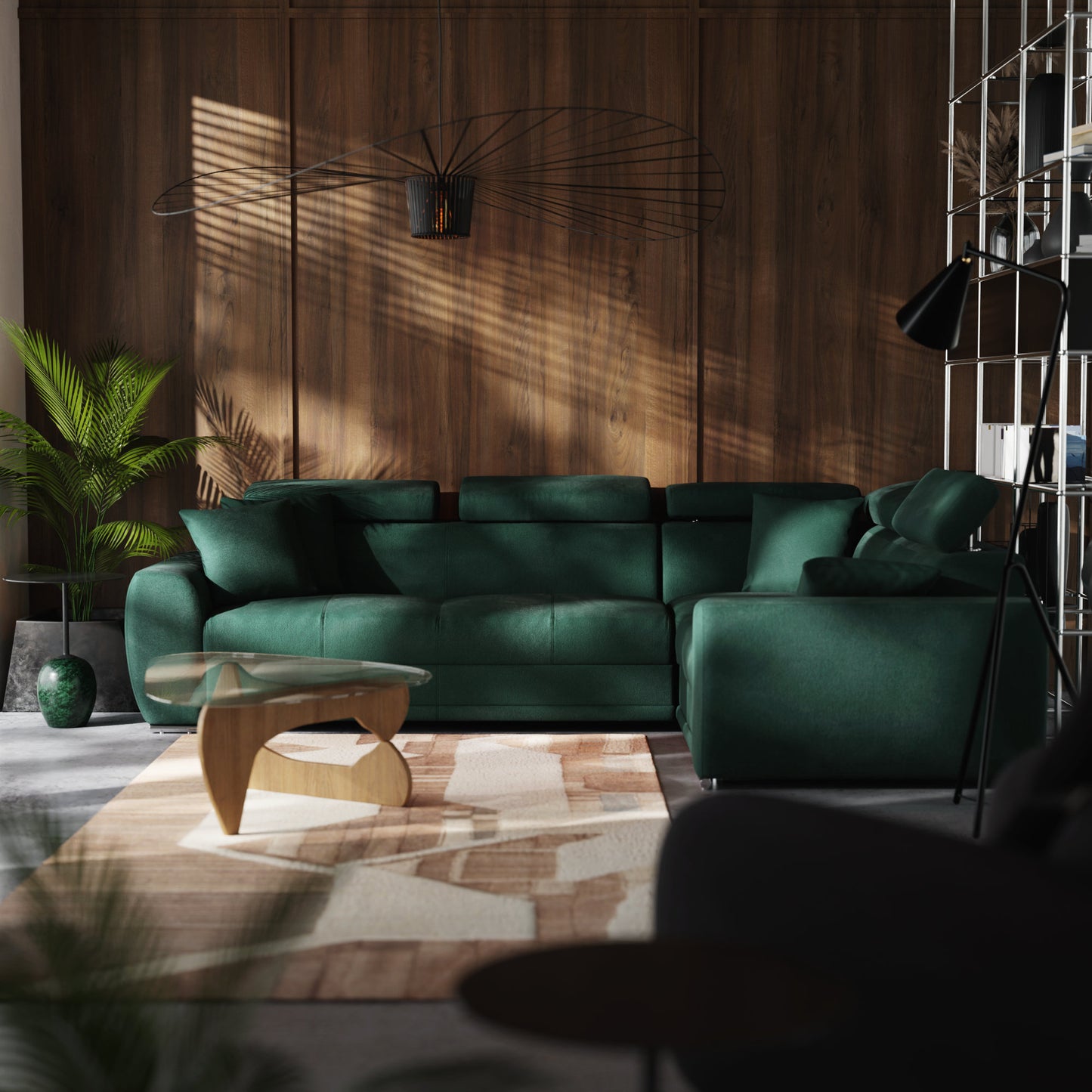 Narożnik Moon prawostronny z funkcją spania