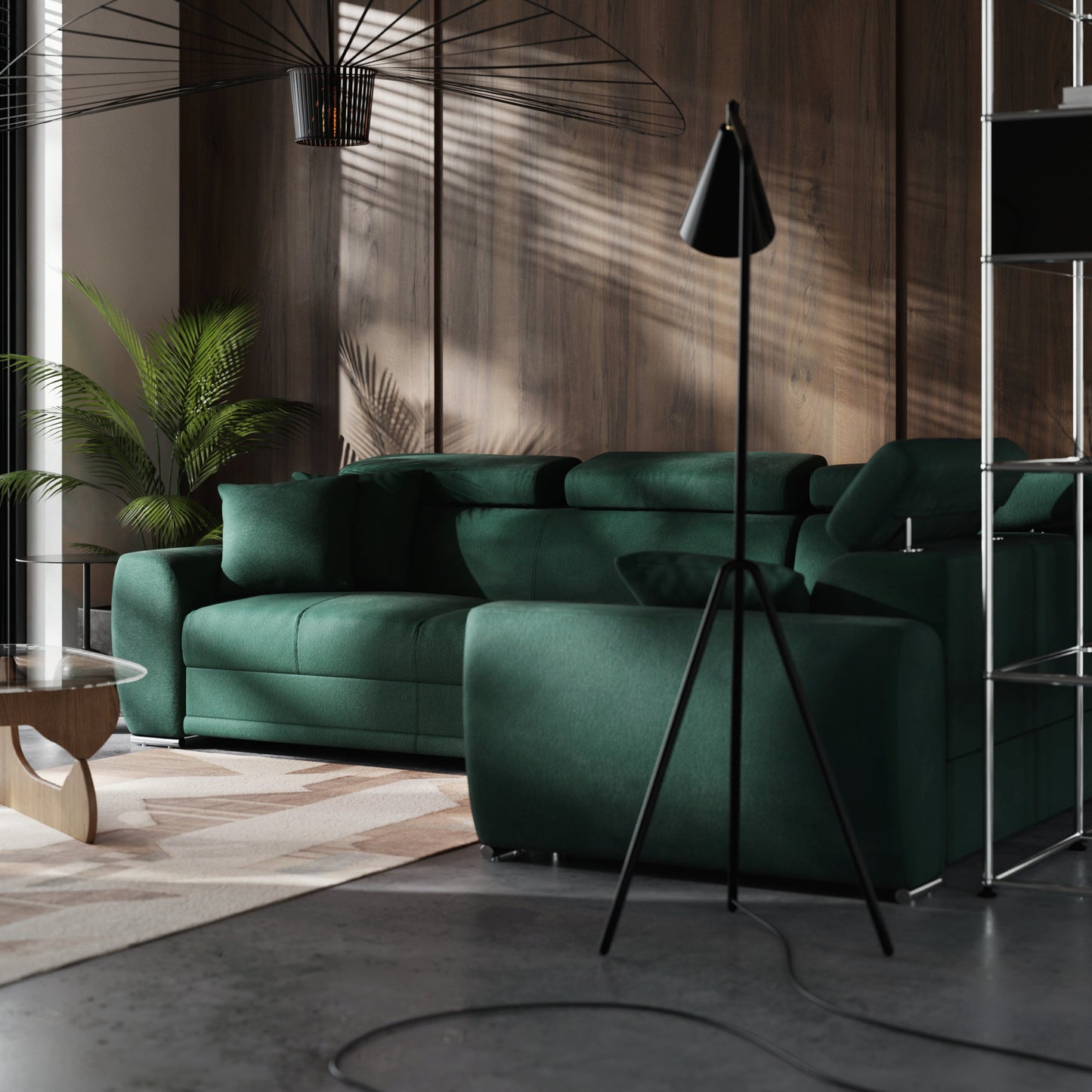 Narożnik Moon prawostronny z funkcją spania