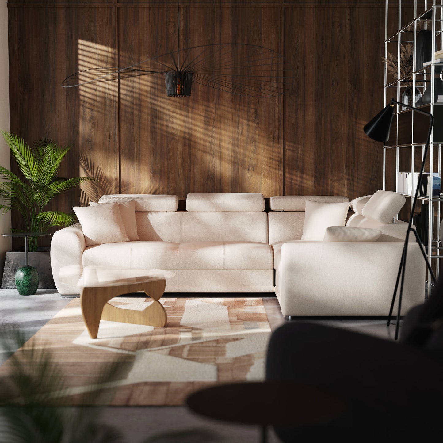 Narożnik Moon prawostronny z funkcją spania