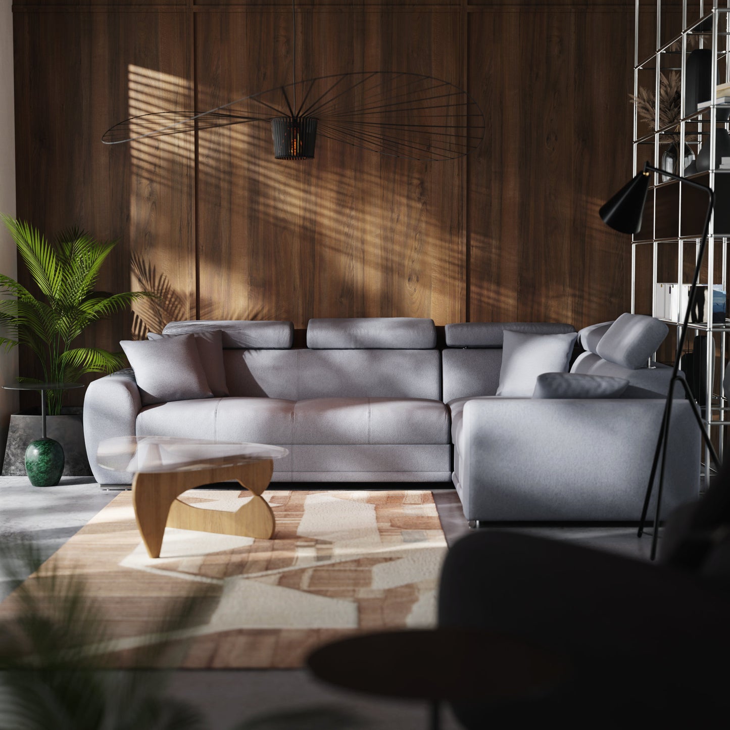 Narożnik Moon prawostronny z funkcją spania